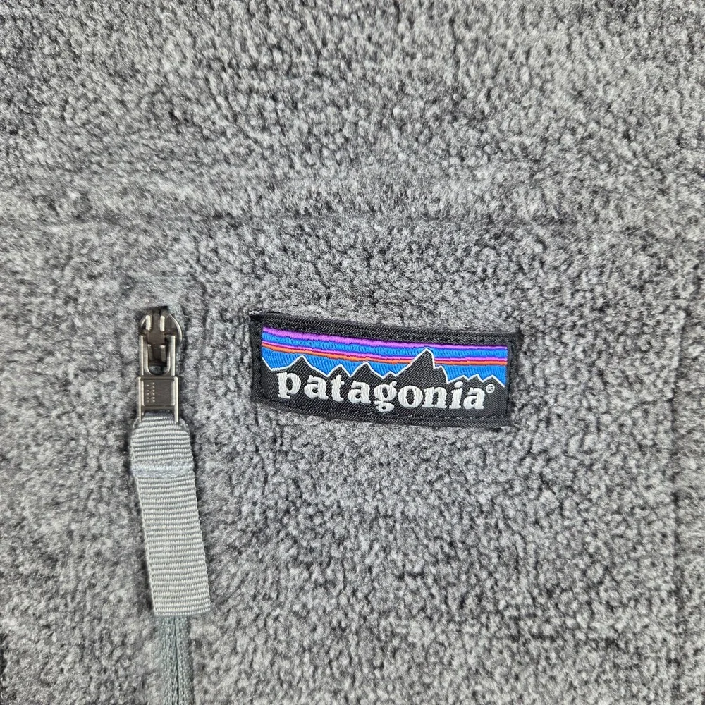 Patagonia Synchilla Vest Mens Small Gray Full Zip Outdoor Hiking Gorpcore Logo - Picture 2 of 9